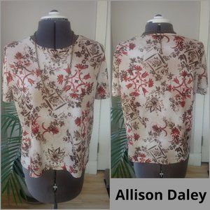 Allison Daley Knit Ribbed Blouse